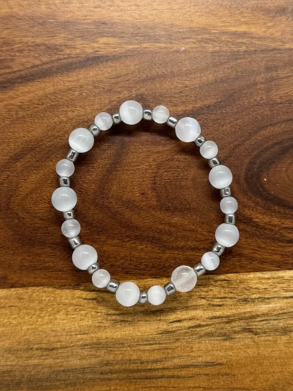✨ Handmade Selenite Stretch Bracelet ✨